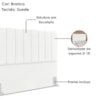 Cabeceira Queen 160 cm Com Frame Dalia Suede Branco Artte