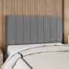 Cabeceira Queen 160 cm Com Frame Dalia Suede Cinza Artte