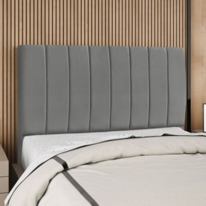 Cabeceira Queen 160 cm Com Frame Dalia Suede Cinza Artte