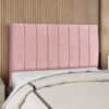 Cabeceira Queen 160 cm Com Frame Dalia Suede Rosa Artte