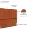 Cabeceira Queen 160 cm Com Frame Dalia Suede Terracota Artte