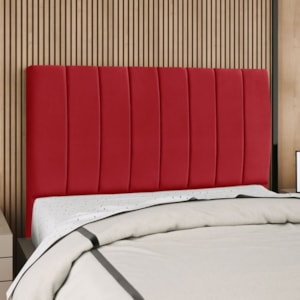 Cabeceira Queen 160 cm Com Frame Dalia Suede Vermelho Artte