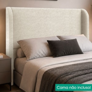 Cabeceira Queen 160 cm Com Frame Imperial Boucle Bege IMPO