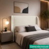 Cabeceira Queen 160 cm Com Frame Imperial Boucle Bege IMPO