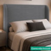 Cabeceira Queen 160 cm Com Frame Imperial Boucle Cinza IMPO