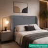 Cabeceira Queen 160 cm Com Frame Imperial Boucle Cinza IMPO