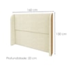 Cabeceira Queen 160 cm Com Frame Imperial Boucle Creme Corino Whisky IMPO