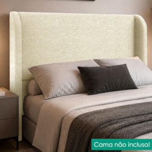 Cabeceira Queen 160 cm Com Frame Imperial Boucle Creme IMPO