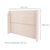 Cabeceira Queen 160 cm Com Frame Imperial Boucle Rose IMPO