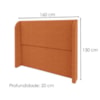 Cabeceira Queen 160 cm Com Frame Imperial Boucle Terracota IMPO