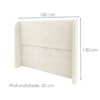 Cabeceira Queen 160 cm Com Frame Imperial Linho Cru IMPO