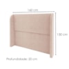 Cabeceira Queen 160 cm Com Frame Imperial Linho Rose IMPO