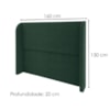 Cabeceira Queen 160 cm Com Frame Imperial Linho Verde Musgo IMPO
