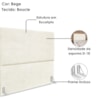 Cabeceira Queen 160 cm Com Frame Luna Boucle Bege Artte