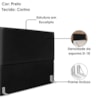 Cabeceira Queen 160 cm Com Frame Luna Corino Preto Artte
