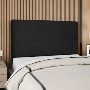 Cabeceira Queen 160 cm Com Frame Luna Linho Preto Artte