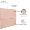 Cabeceira Queen 160 cm Com Frame Luna Linho Rose Artte