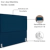 Cabeceira Queen 160 cm Com Frame Luna Suede Azul Marinho Artte