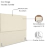 Cabeceira Queen 160 cm Com Frame Luna Suede Bege Artte