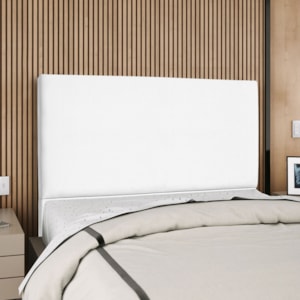 Cabeceira Queen 160 cm Com Frame Luna Suede Branco Artte
