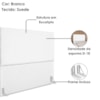 Cabeceira Queen 160 cm Com Frame Luna Suede Branco Artte
