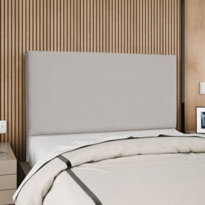 Cabeceira Queen 160 cm Com Frame Luna Suede Cinza Claro Artte