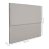 Cabeceira Queen 160 cm Com Frame Luna Suede Cinza Claro Artte