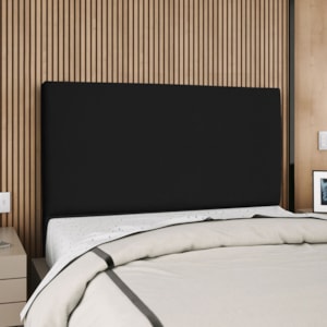 Cabeceira Queen 160 cm Com Frame Luna Suede Preto Artte
