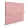 Cabeceira Queen 160 cm Com Frame Luna Suede Rosa Artte