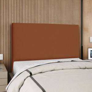 Cabeceira Queen 160 cm Com Frame Luna Suede Terracorta Artte