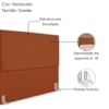 Cabeceira Queen 160 cm Com Frame Luna Suede Terracorta Artte