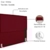 Cabeceira Queen 160 cm Com Frame Luna Suede Vinho Artte