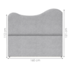 Cabeceira Queen 160 cm Com Frame Selena Boucle Cinza Artte