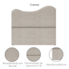 Cabeceira Queen 160 cm Com Frame Selena Boucle Creme Artte