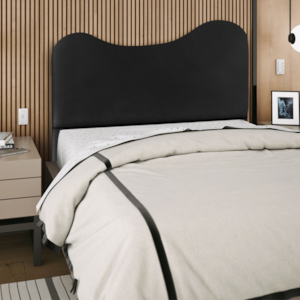 Cabeceira Queen 160 cm Com Frame Selena Corino Preto Artte