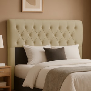 Cabeceira Queen 160 cm Daiana Veludo Bege ID Milani Store