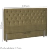 Cabeceira Queen 160 cm Firezz Veludo SL 945 Peer