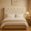 Cabeceira Queen 160 cm Julia Veludo Bege ID Milani Store