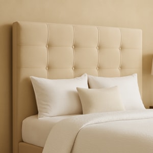 Cabeceira Queen 160 cm Luiza Veludo Bege ID Milani Store