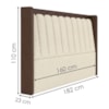 Cabeceira Queen 160 cm Lumina Com Frame Boucle TCA 310 Corino TCS 721 PEER