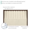 Cabeceira Queen 160 cm Lumina Com Frame Boucle TCA 310 Corino TCS 721 PEER