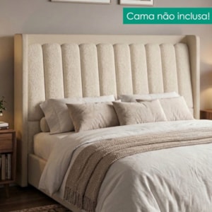 Cabeceira Queen 160 cm Lumina Com Frame Boucle TCA 310 Corino TCS 725 PEER