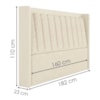 Cabeceira Queen 160 cm Lumina Com Frame Boucle TCA 310 Corino TCS 725 PEER