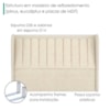 Cabeceira Queen 160 cm Lumina Com Frame Boucle TCA 310 Corino TCS 725 PEER