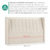 Cabeceira Queen 160 cm Lumina Com Frame Boucle TCA 310 Corino TCS 725 PEER