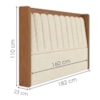 Cabeceira Queen 160 cm Lumina Com Frame Boucle TCA 310 Corino TCS 727 PEER