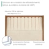 Cabeceira Queen 160 cm Lumina Com Frame Boucle TCA 310 Corino TCS 727 PEER