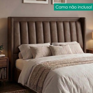 Cabeceira Queen 160 cm Lumina Com Frame Corino TCS 721 PEER