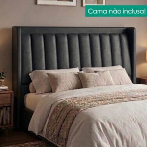Cabeceira Queen 160 cm Lumina Com Frame Corino TCS 724 PEER
