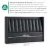 Cabeceira Queen 160 cm Lumina Com Frame Corino TCS 724 PEER